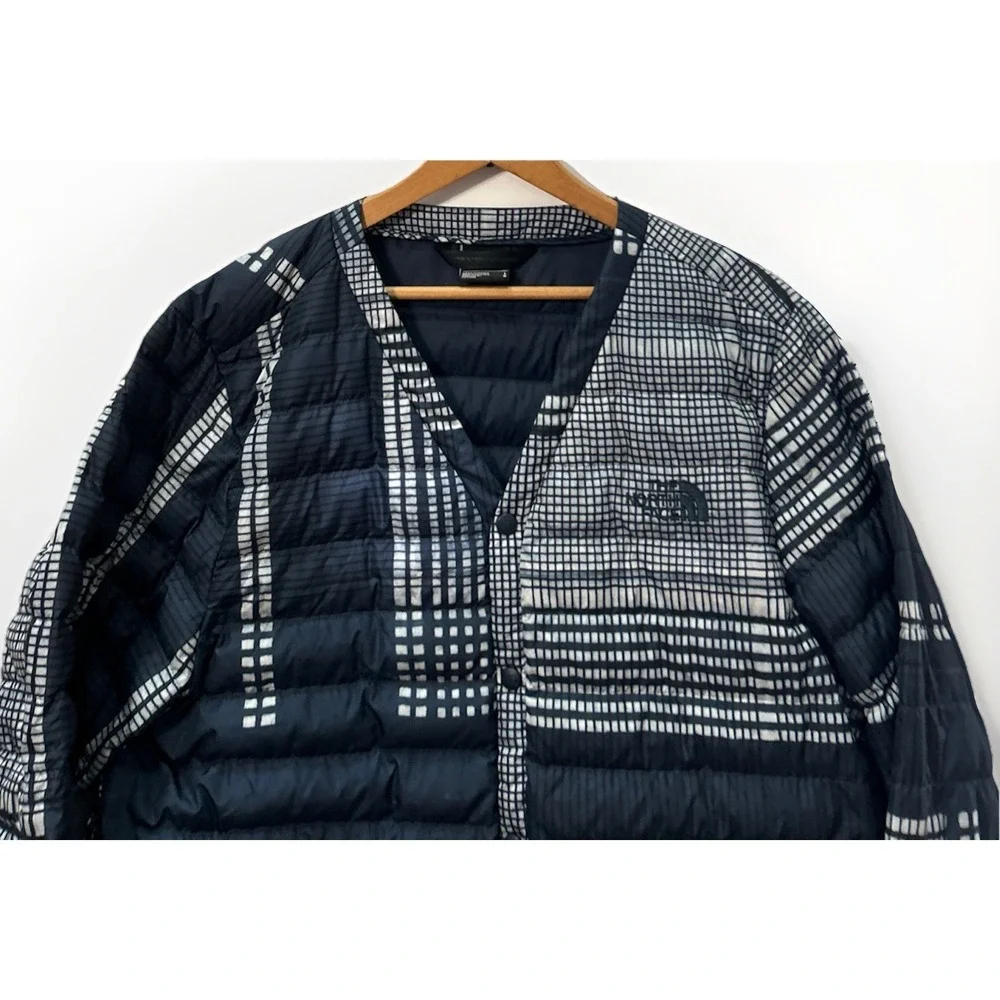 RARE Mens THE NORTH FACE Down Quilted Puffer Cardigan Men's Snap Jacket NF0A2TAJ